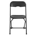 Lot de 6 chaises pliantes noires de réception