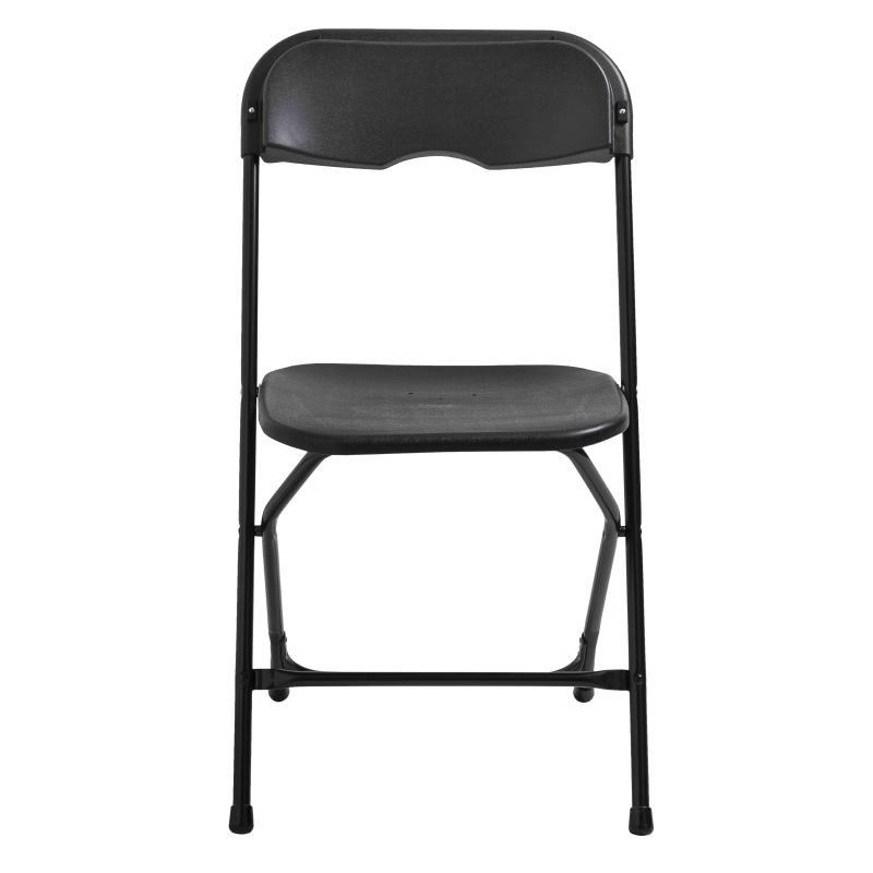 Lot de 6 chaises pliantes noires de réception