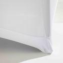 Nappe housse élastique pour table ronde 150cm blanche