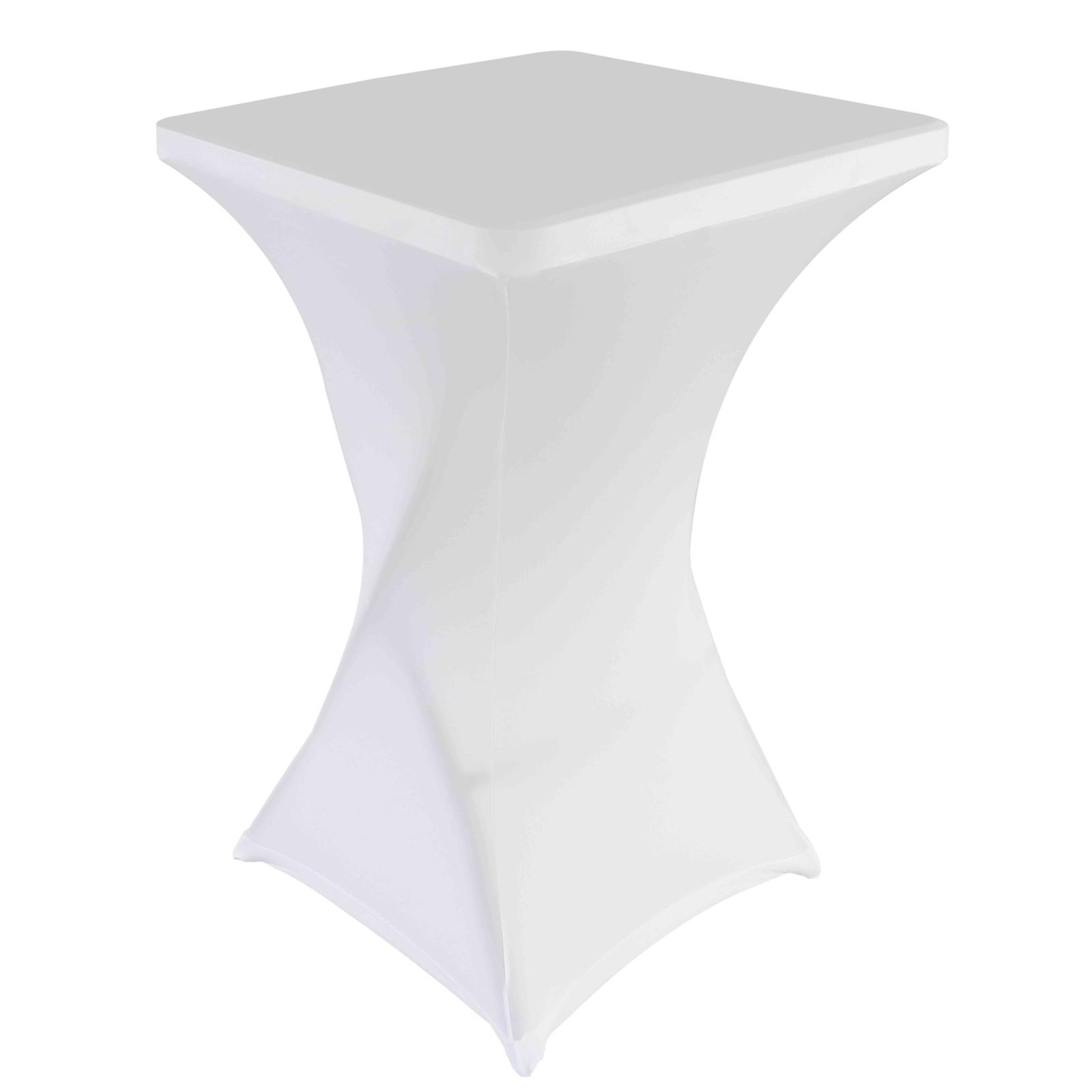 Housse de mange-debout carré blanche 70x70x110 cm