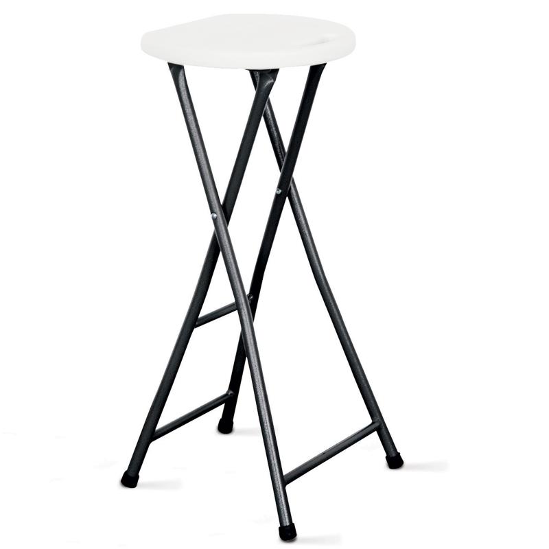 Housse blanche pour tabouret haut pliant