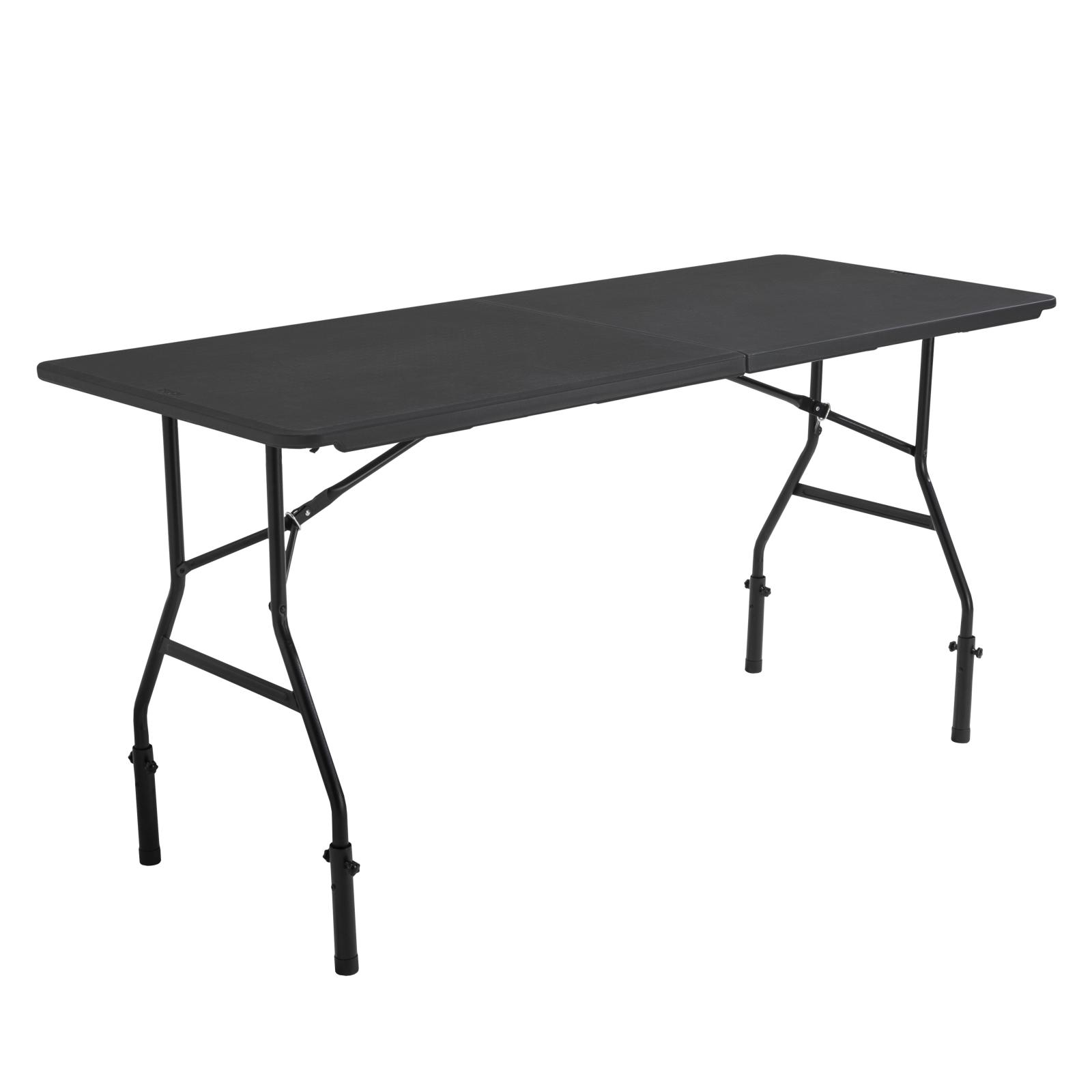 Table pliante noire 180 cm avec 4 réhausses Table pliante noire 180 cm avec 4 réhausses