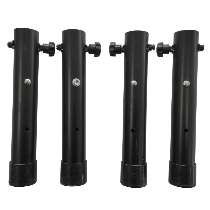 Table pliante noire 180 cm avec 4 réhausses