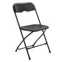 50 chaises pliantes noires+ Chariot de transport