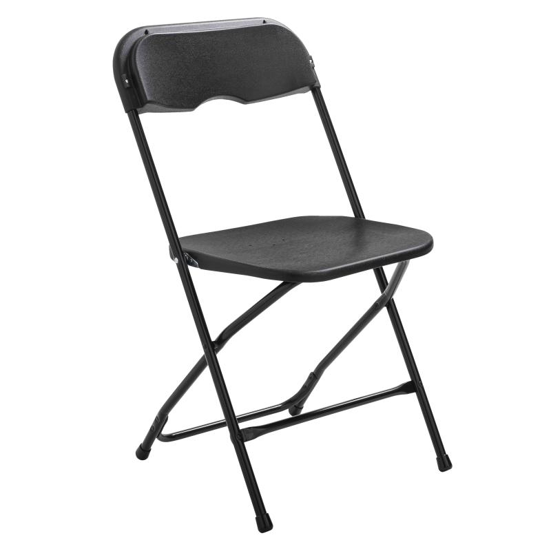 50 chaises pliantes noires+ Chariot de transport