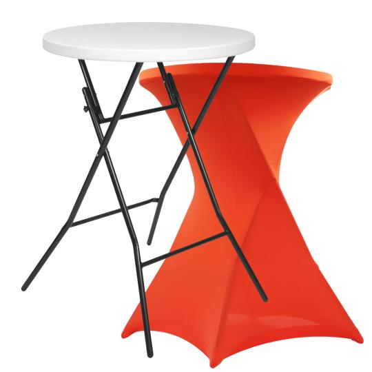 Mange debout pliant avec housse stretch orange