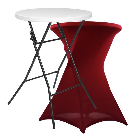 Mange debout pliant 80 cm avec housse bordeaux