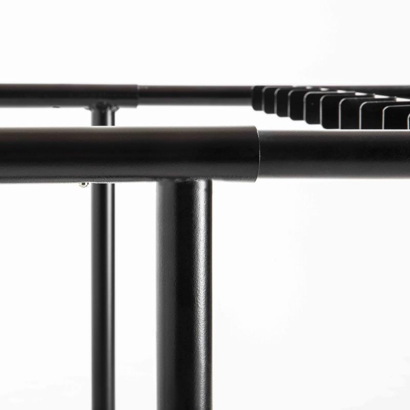 Lot de 18 tables pliantes noires 180 cm + chariot de transport