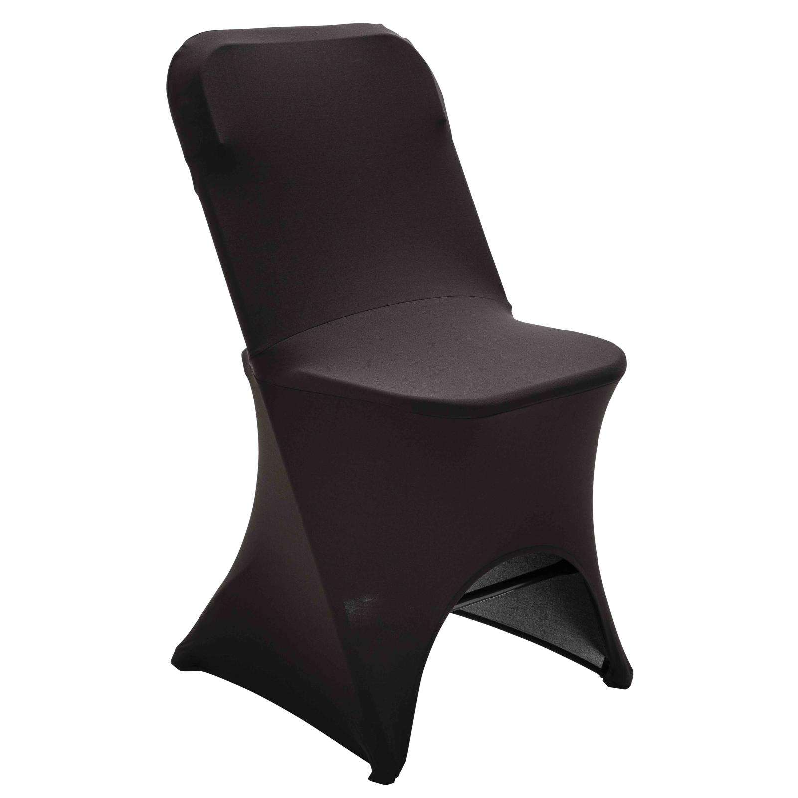 Housse de chaise pliante noire avec ouverture