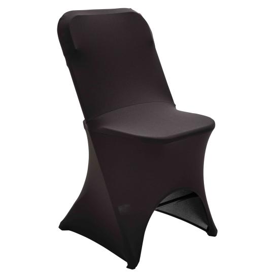 Housse de chaise pliante noire avec ouverture