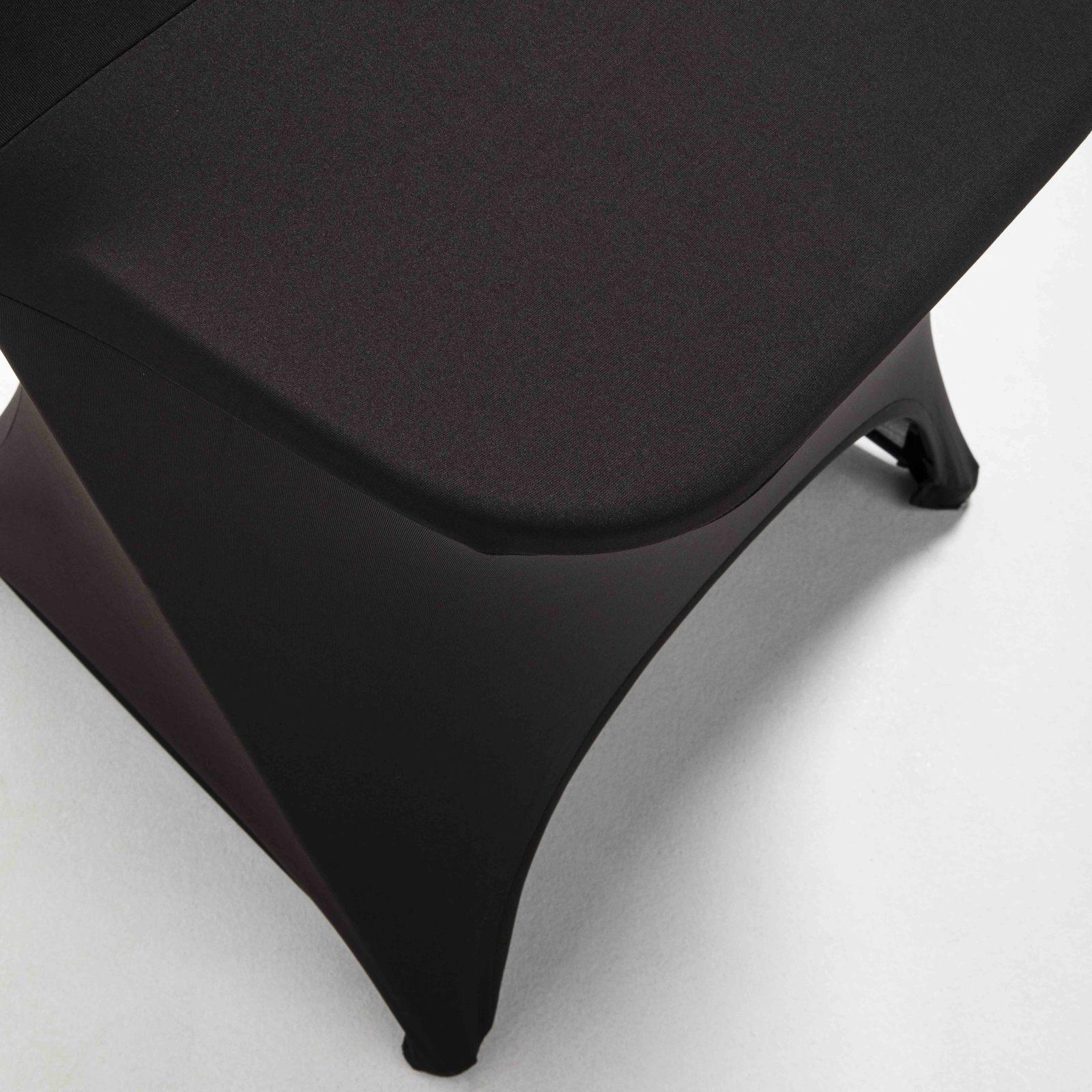 Housse de chaise pliante noire avec ouverture