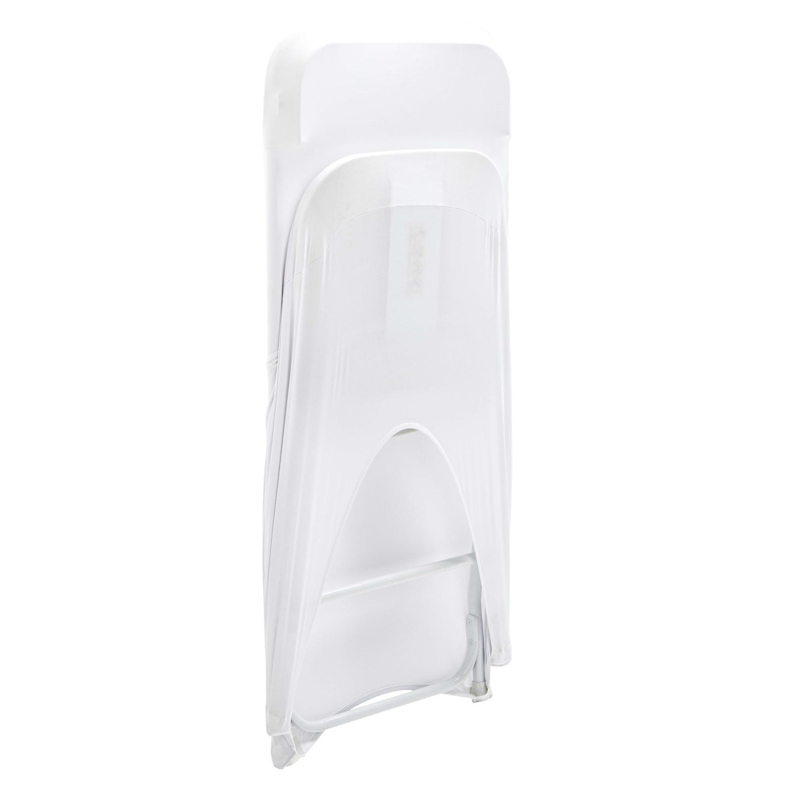 Housse de chaise pliante blanche