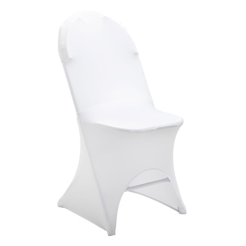 Housse blanche élastique et lavable pour chaise pliante