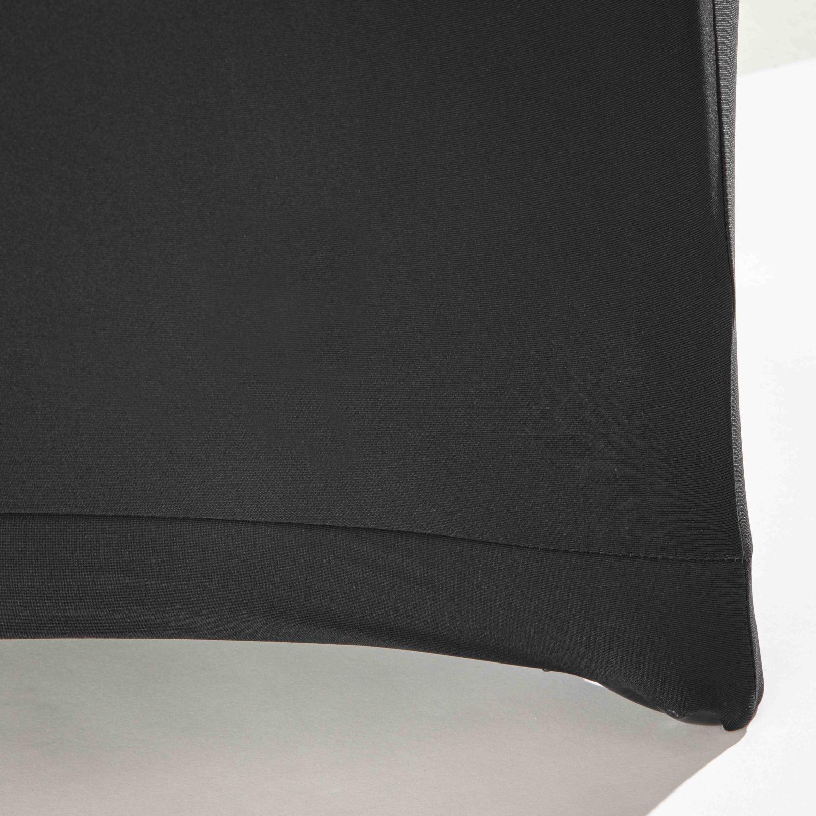 Nappe housse avec ouverture pour table pliante 180cm noire Nappe housse avec ouverture pour table pliante 180cm noire