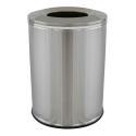 Poubelle ronde en acier inoxydable - 240 L