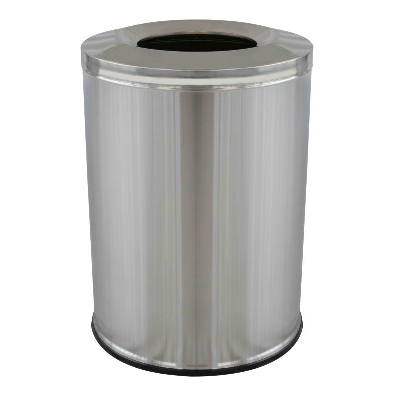 Poubelle ronde en acier inoxydable - 240 L