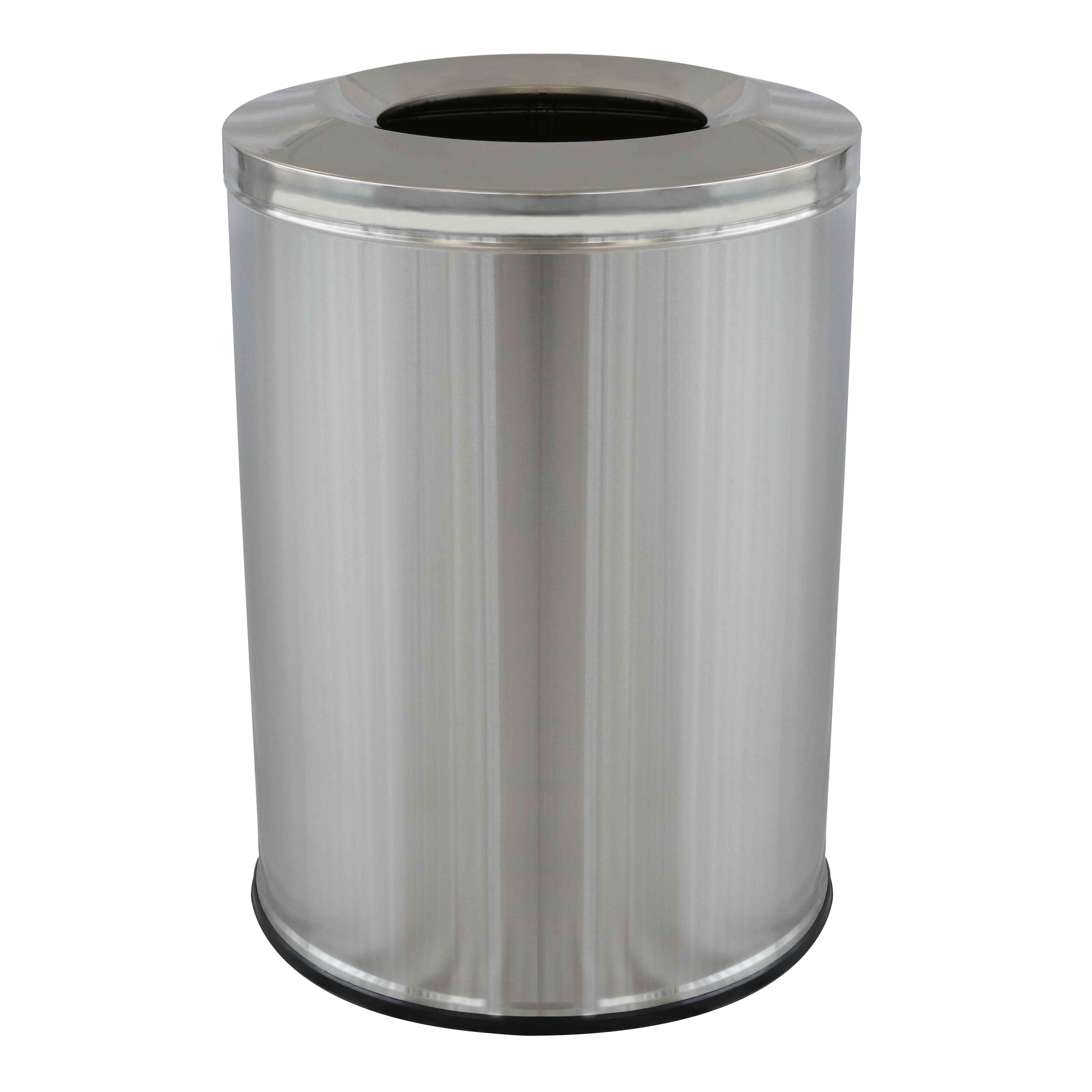 Poubelle ronde en acier inoxydable - 240 L