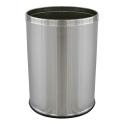 Poubelle ronde en acier inoxydable - 240 L