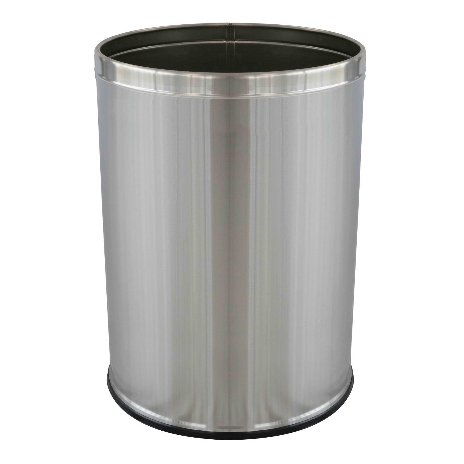 Poubelle ronde en acier inoxydable - 240 L