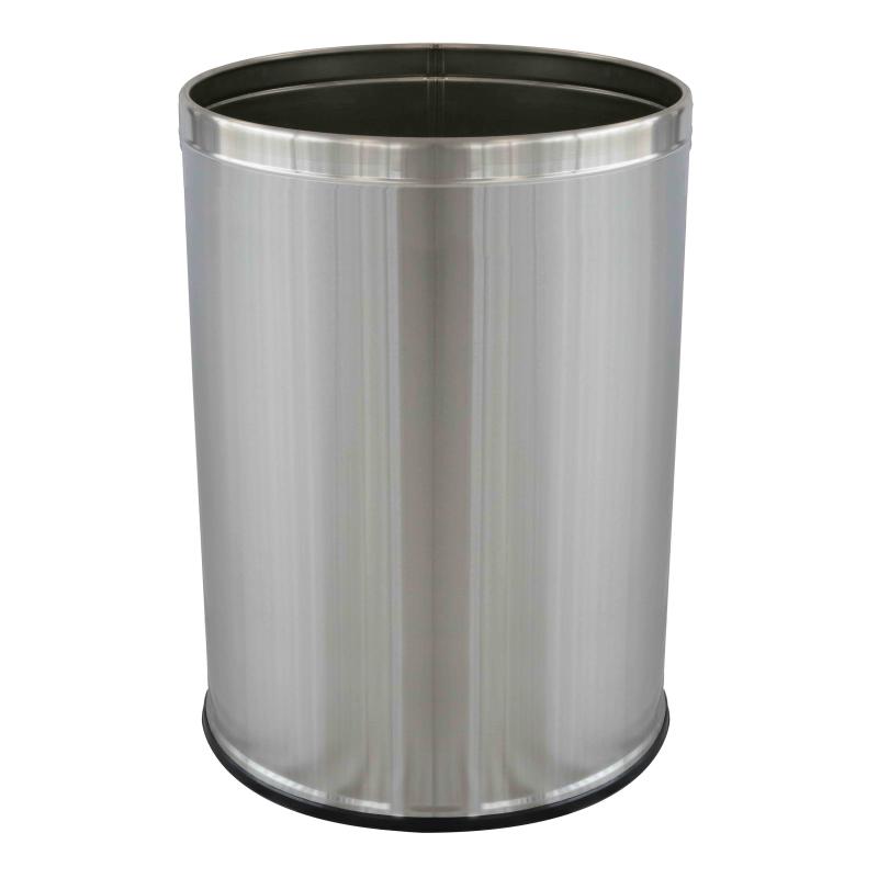 Poubelle ronde en acier inoxydable - 240 L