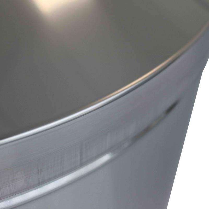 Poubelle ronde en acier inoxydable - 240 L