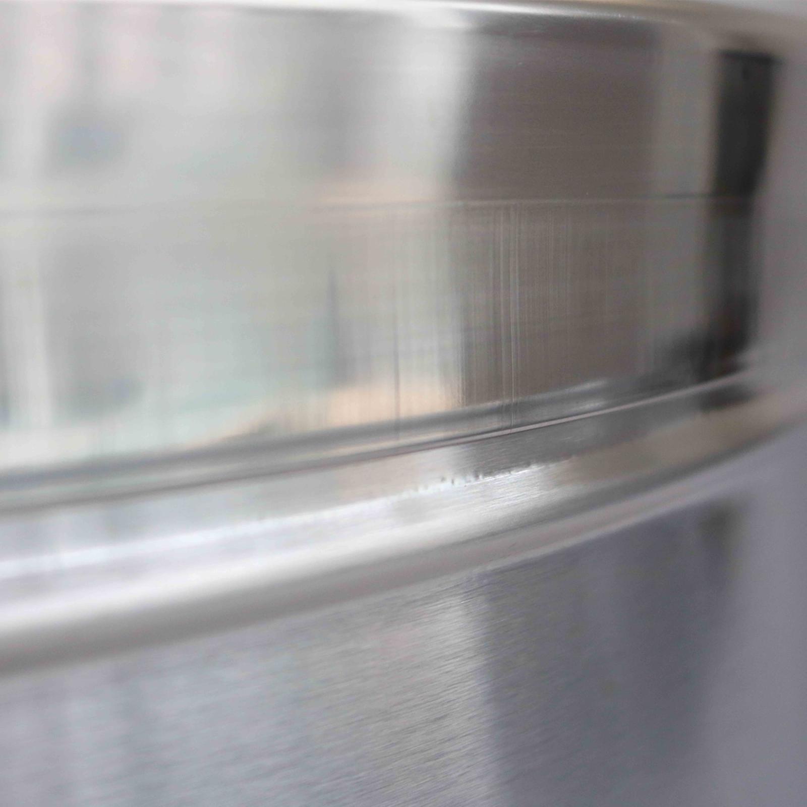 Poubelle ronde en acier inoxydable - 240 L