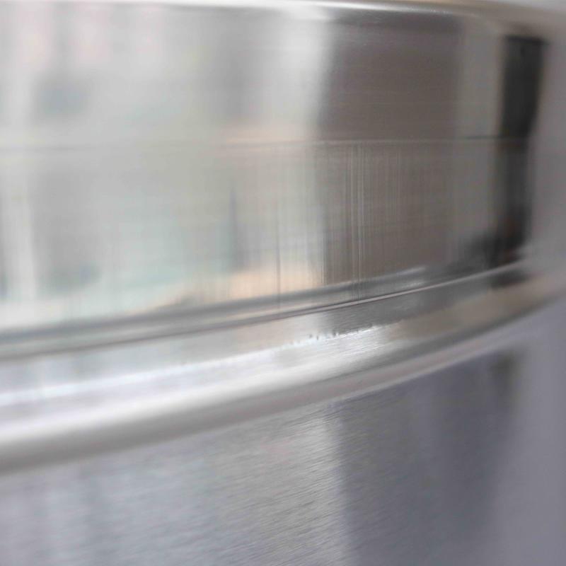 Poubelle ronde en acier inoxydable - 240 L