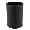 Poubelle ronde en acier noir mat 240 L