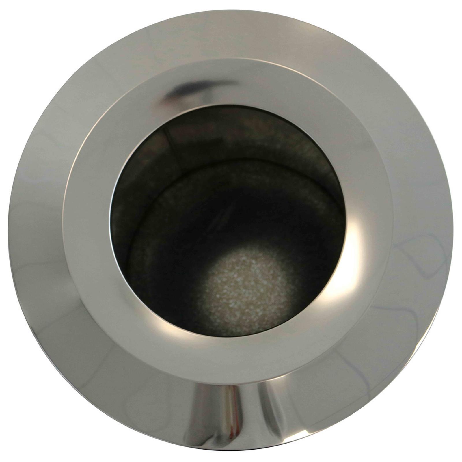 Poubelle ronde en acier noir mat 240 L