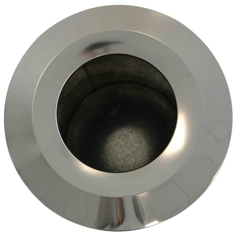 Poubelle ronde en acier noir mat 240 L