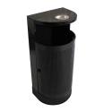 Poubelle murale d'extérieur en acier et cendrier - 29 L