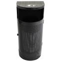 Poubelle murale d'extérieur en acier et cendrier - 29 L