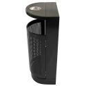 Poubelle murale d'extérieur en acier et cendrier - 29 L