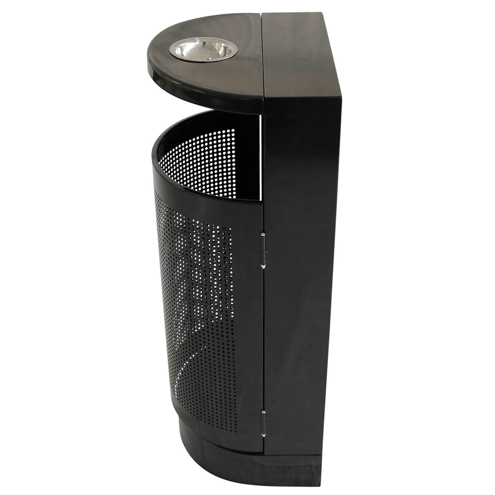 Poubelle murale d'extérieur en acier et cendrier - 29 L Poubelle murale d'extérieur en acier et cendrier - 29 L