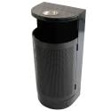 Poubelle murale d'extérieur en acier et cendrier - 29 L