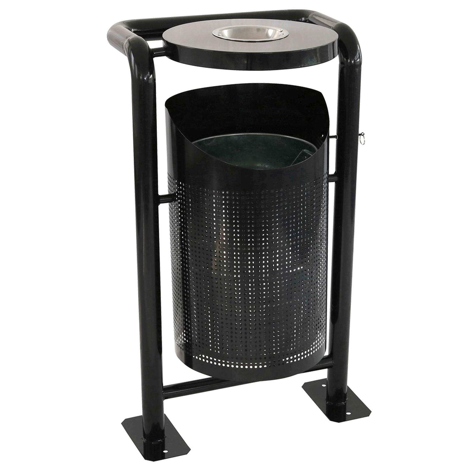 Poubelle d'extérieur sur pieds avec cendrier - 30L Poubelle d'extérieur sur pieds avec cendrier - 30L