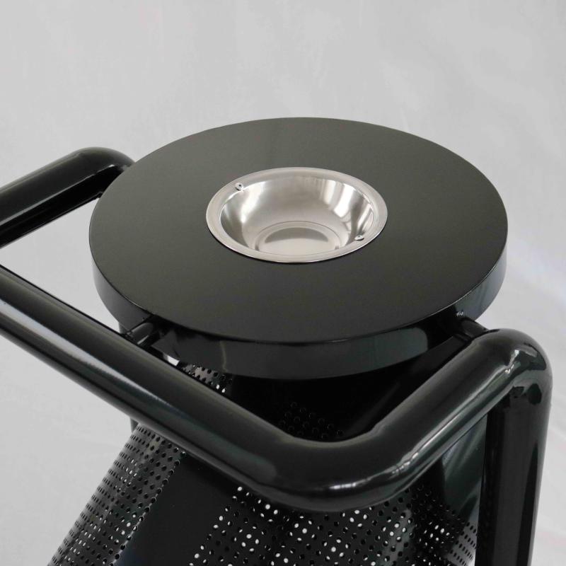 Poubelle d'extérieur sur pieds avec cendrier - 30L