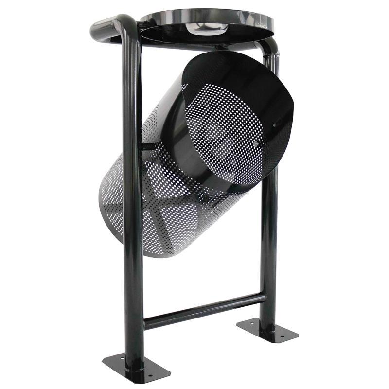 Poubelle d'extérieur sur pieds avec cendrier - 30L