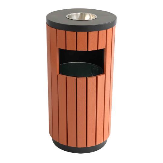 Poubelle d'extérieur avec cendrier - 29 L