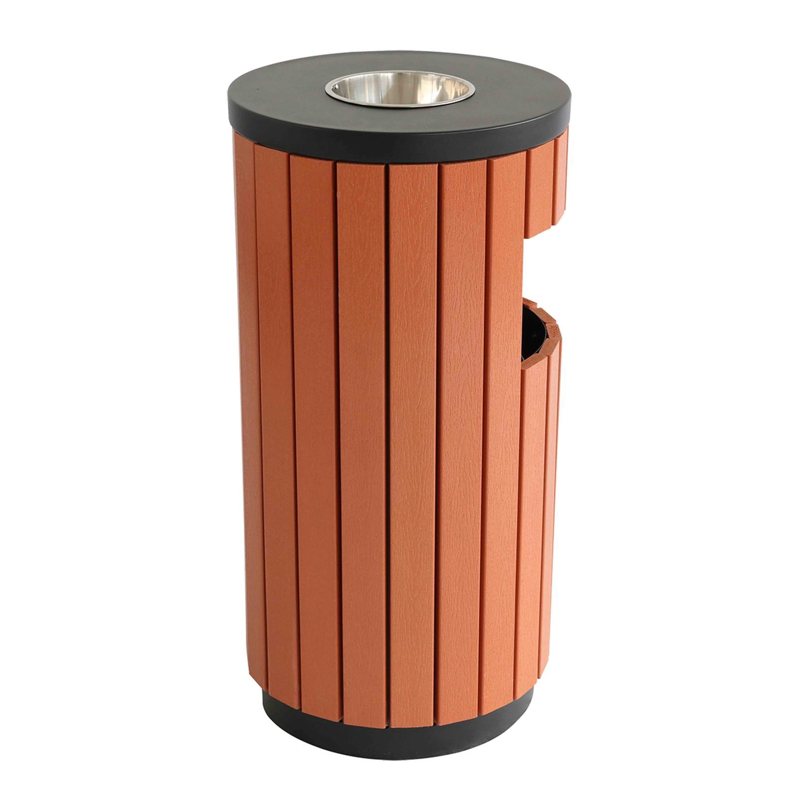 Poubelle d'extérieur avec cendrier - 29 L