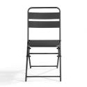 Lot de 2 chaises pliantes en acier thermolaqué