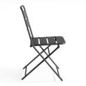 Lot de 2 chaises pliantes en acier thermolaqué