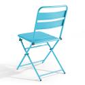 Lot de 2 chaises pliantes en acier thermolaqué