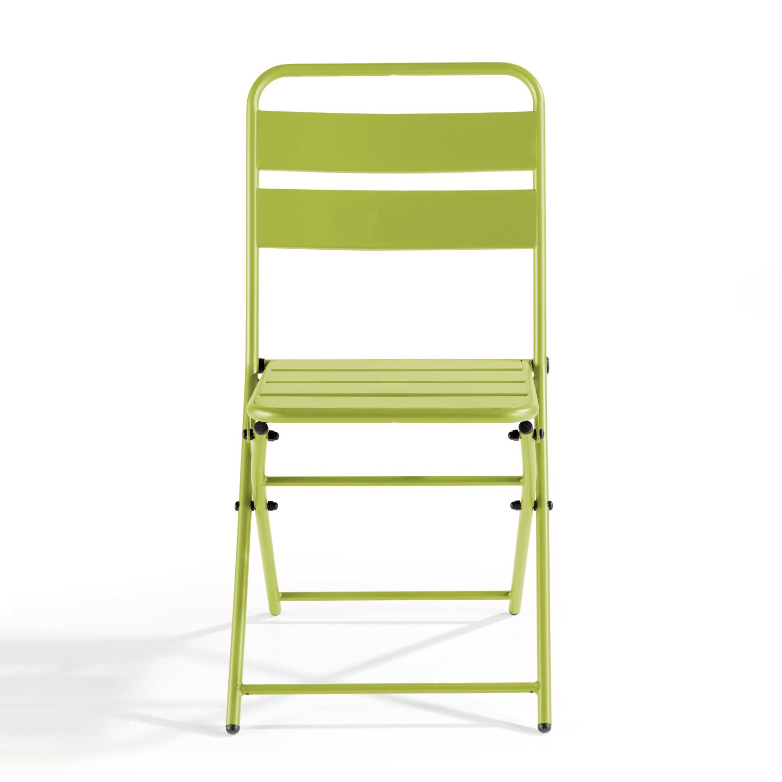 Lot de 2 chaises pliantes en acier thermolaqué