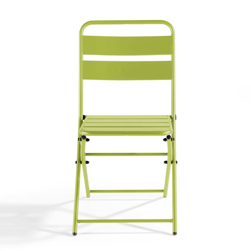 Lot de 2 chaises pliantes en acier thermolaqué (2/6)