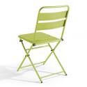 Lot de 2 chaises pliantes en acier thermolaqué
