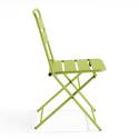 Lot de 2 chaises pliantes en acier thermolaqué