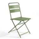 Lot de 2 chaises pliantes en acier thermolaqué