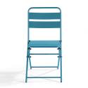 Lot de 2 chaises pliantes en acier thermolaqué