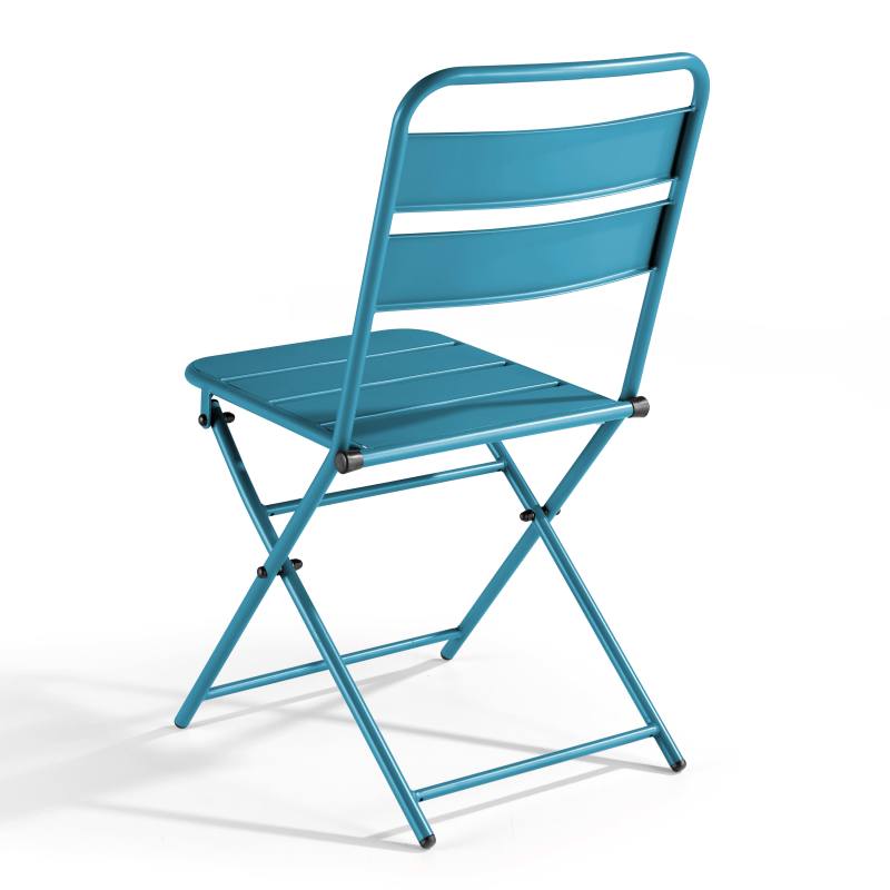 Lot de 2 chaises pliantes en acier thermolaqué (4/6)